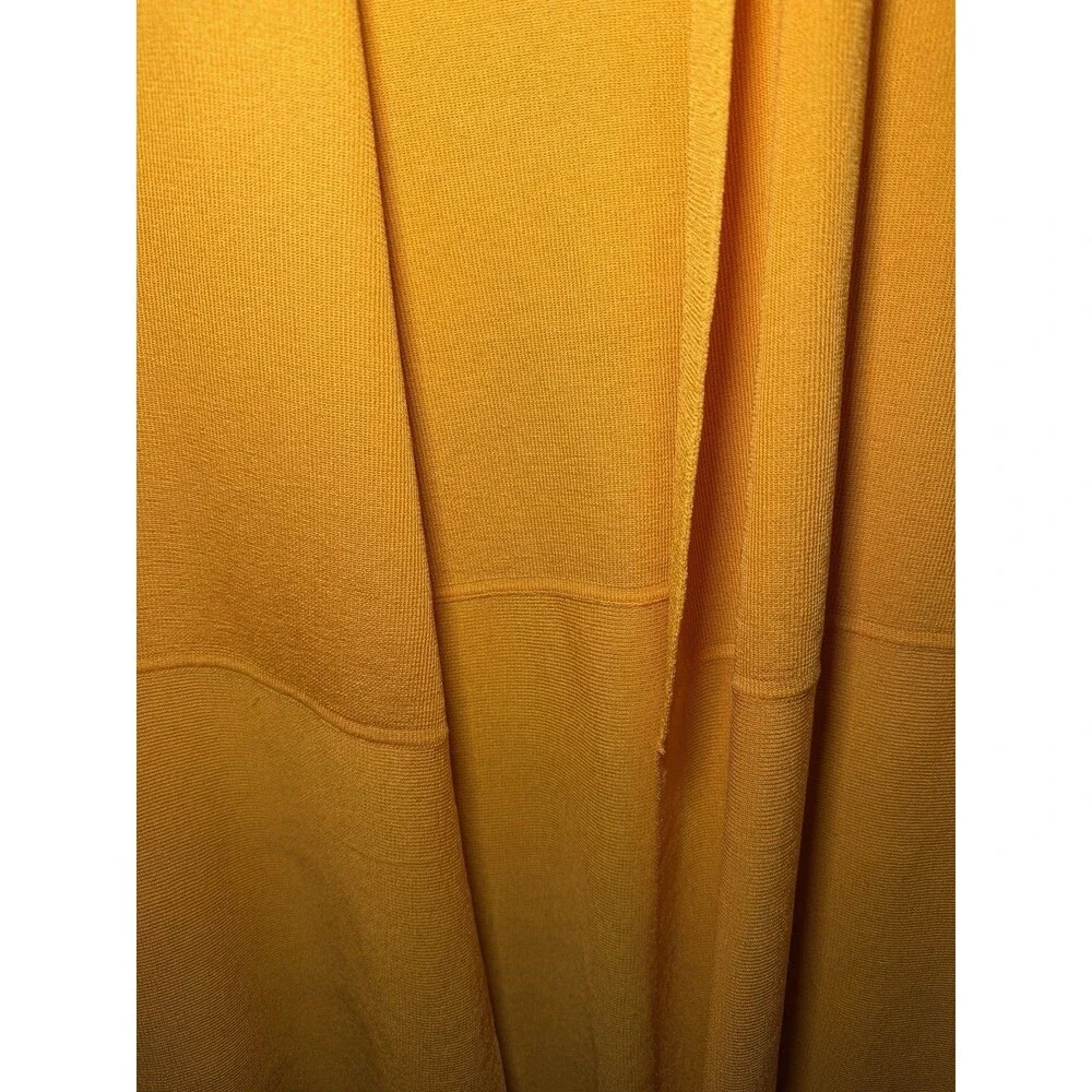 NWT Ann Klein SZ M Yellow‎ Lightweight Spring Luxe Open Long Cardigan Duster $99